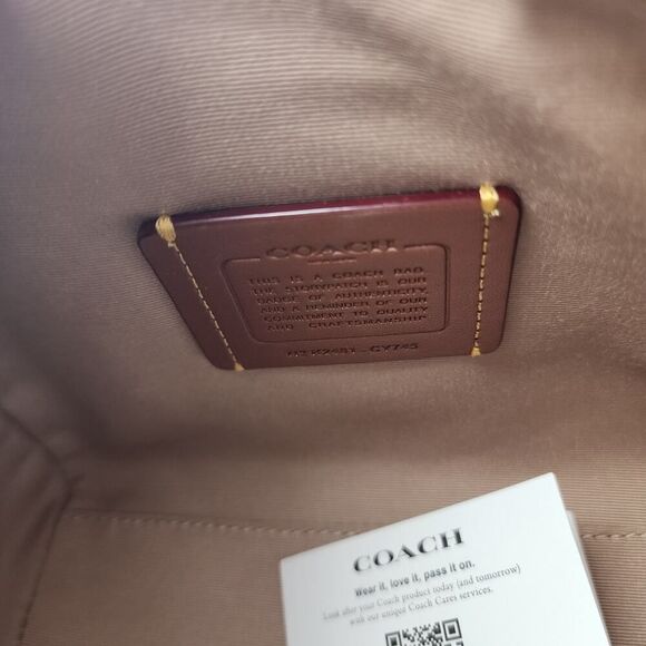 NWT Coach CY745 Mini Rowan Crossbody Bag Cherry Print Red Chalk - Picture 6 of 6